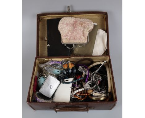 Box of collectables and costume jewellery 