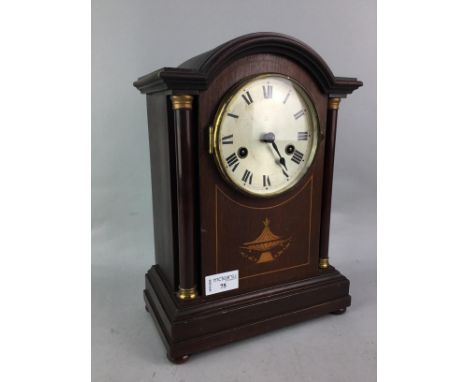 EARLY 20TH CENTURY MANTEL CLOCK, HAC movement, 33cm long