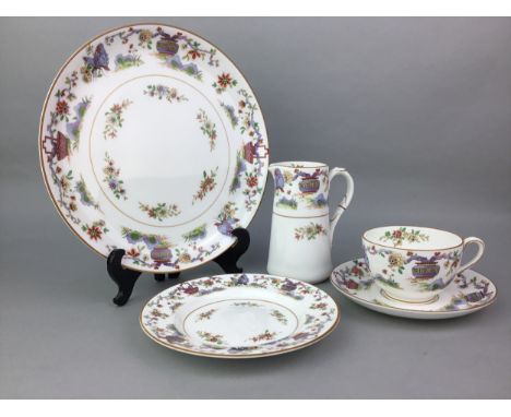 LOT OF ROYAL WORCESTER, ROYAL STANDARD AND COALPORT TEA CHINA
