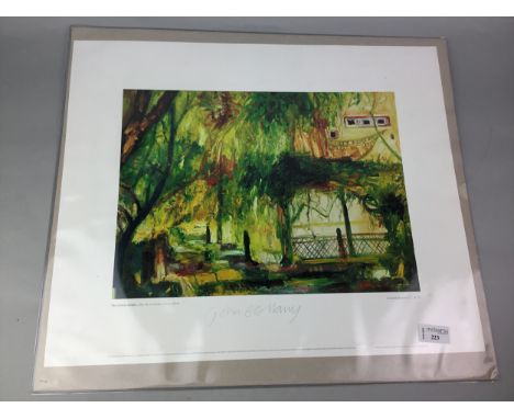 JOHN BELLANY, THE CHINESE GARDEN colour print, limited edition 29/55, signed in pencil 44cm x 52cm overall, unframed