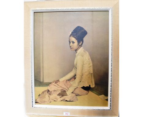 AFTER GERALD FESTUS KELLY (1879-1972)  'Saw Ohn Nyun' [Princess of Burma],  colour print, with title label verso, 59cm x 46cm