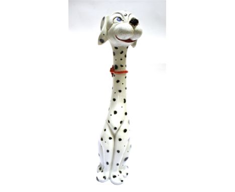 A LARGE KITSCH ITALIAN ART POTTERY DOG  70cm high