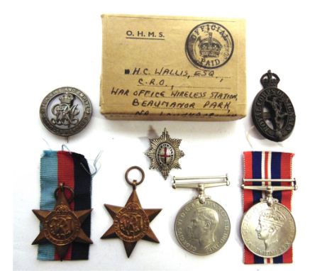 MILITARIA - A SECOND WORLD WAR GROUP OF FOUR MEDALS  comprising a 1939-45 Star, France &amp; Germany Star, Defence Medal and 