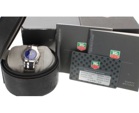 Tag Heuer Alter Ego stainless steel lady's bracelet watch, ref. WP1313, blue dial, circa 2001, quartz, 29mm - **with Tag Heue