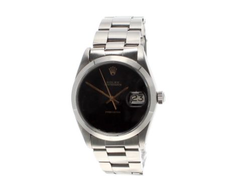 Rolex Oysterdate Precision stainless steel gentleman's bracelet watch, ref. 6694. ser. no. 122xxxx, circa 1966, circular blac