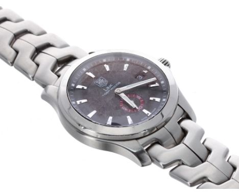 Tag Heuer Link Tiger Woods Limited Edition 5414/8000 automatic stainless steel gentleman's bracelet watch, ref. WJ2110, circu