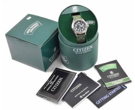 Citizen Royal Marines Commando titanium gentleman's wristwatch, ref. BN0110-06, quartz, 42mm  - **as new condition with origi