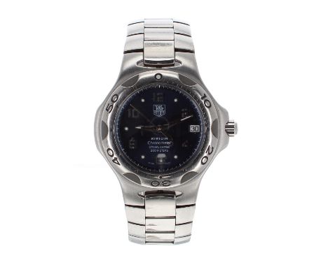 Tag Heuer Kirium Chronometer automatic stainless steel gentleman's bracelet watch, ref. WL511A, circular blue dial, rotating 