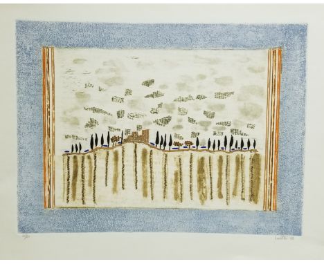 Marc-Antoine Louttre Bissiere (French, 1926-2012) also known as 'Louttre.B'. Signed and numbered (21/60) lower margin. Lithog