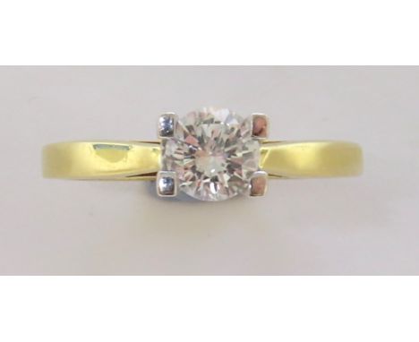 An 18ct gold Forever Diamonds solitaire ring, with IGI certificate, stating 0.53ct, Colour I, Clarity SI2, finger size P; 3g 