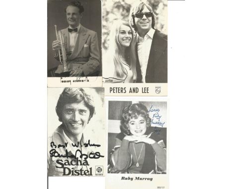 Music collection, eight signed photos including Johnny Ray, Sacha Distel, Peters and Lee, Tommy Ashworth, Ruby Murray, Chris 