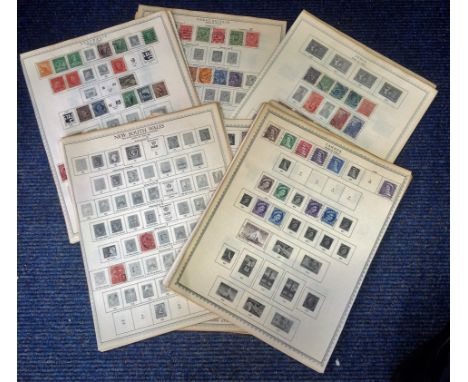 Great Britain and Commonwealth Stamp collection over 40 sheets dating pre 1960 from countries such as Great Britain, Australi