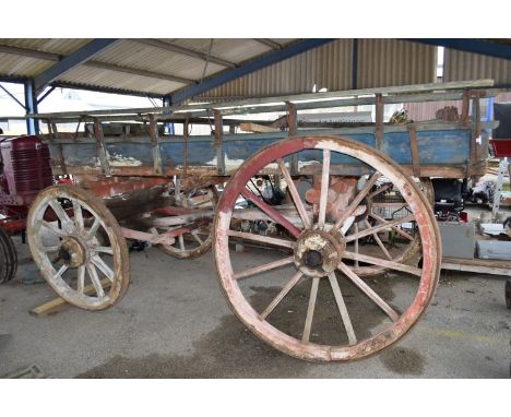 VINTAGE WOODEN HORSE DRAWN FARM CART