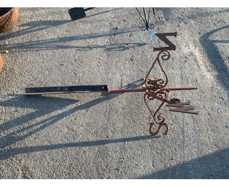 VINTAGE WEATHERVANE, H APPROX 115 CM INC BRACKET