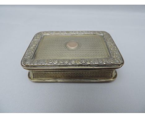 Silver Snuff Box with Gilt Interior - London 1813 - 110gms 