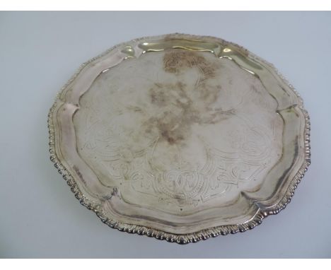 Three Footed Silver Salver - 20cm Diameter - 328gms 