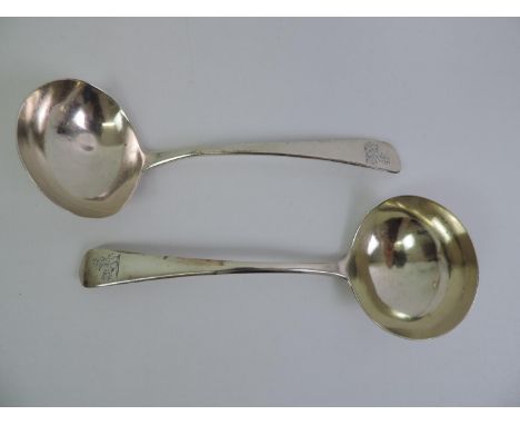 Pair of Georgian Silver Sauce Ladles - London 1798 William Eley &amp; William Fearn - 17cm - 140gms 