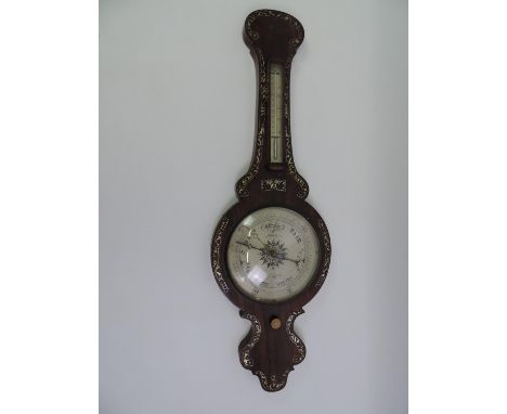 19th Century Barometer with Mother of Pearl Inlay - Budge Callington - 110cm 