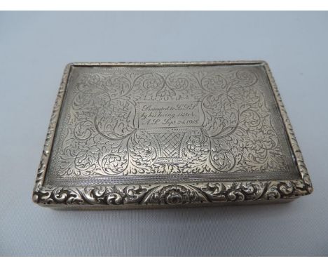 Birmingham Silver Cigarette/Vesta Case - 120gms 