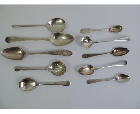 9x Silver Spoons and One Ladle to Include Georgian and Irish - 177gms 