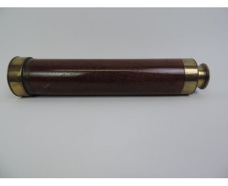 Four Draw Mahogany and Brass Telescope - G &amp; C Dixey, Bond Street - Opticians to the King