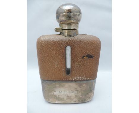 Silver Mounted Hip Flask 