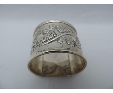 Heavy Silver Napkin Ring - London 1898 - 52gms 