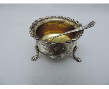 Silver Salt with Spoon - Mappin and Webb, Sheffield 1899 - 40gms 