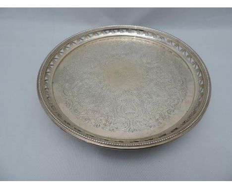 Three Footed Silver Salver - Birmingham 1978 Garrard and Co 