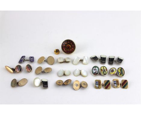 A collection of Cufflinks, including novelty horse and card related cufflinks, including some silver examples. &nbsp;