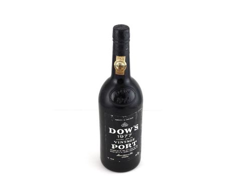 A bottle of Dow's 1977 vintage port.&nbsp;