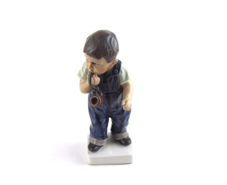 Dahl Jensen Copenhagen figure of a 'Boy with a Pipe' Ref1029