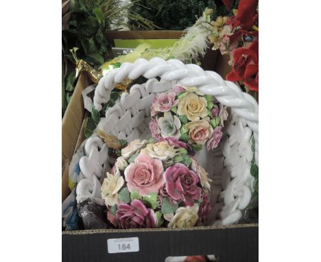 A selection of ceramic flower displays and decorations 