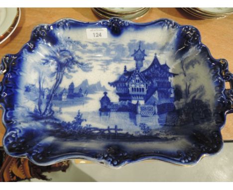 An early flow blue transfer print plate