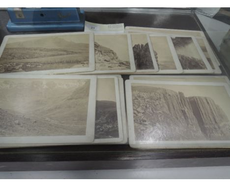 A selection of vintage photographs card mounted Isle of Skye rock formations and landscapes ect