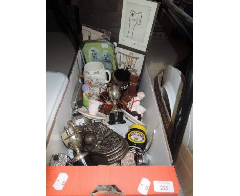 A selection of vintage ceramics including bunnykins cup
