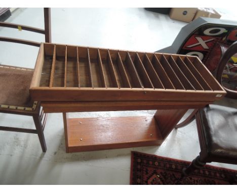 A vintage tealk effect hostess style side unit and a set of scratch built utility shelves