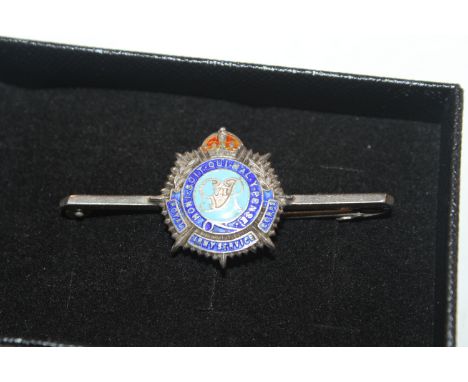 A vintage Royal Army Service Corps, silver enamelled Sweetheart brooch 