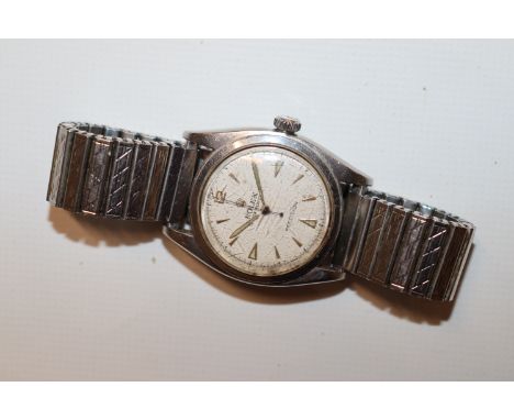 A vintage Oyster Perpetual Precision Rolex 6098/736050 movement numbered 12367, stainless steel (no box or papers)