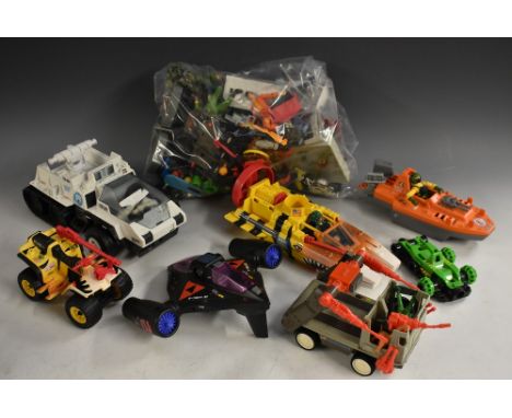 Toys - retro 1980s vehicles and action figures, Starcom, Action Force, G I Joe, The A Team etc inc Shadow Raider, M-6 Railgun