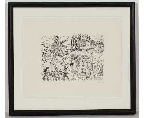 * PETER HOWSON OBE,
ROAD TO VITEZ 
lithograph, signed and titled, dated '94 and inscribed artist's proof IV, all in pencil 
3