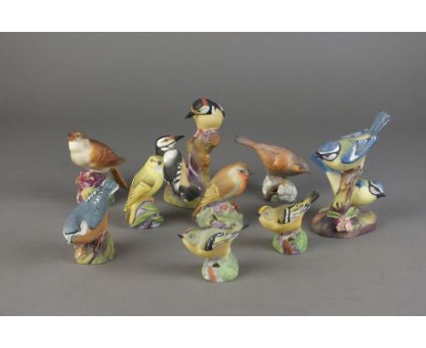 A collection of Royal Worcester porcelain models of birds