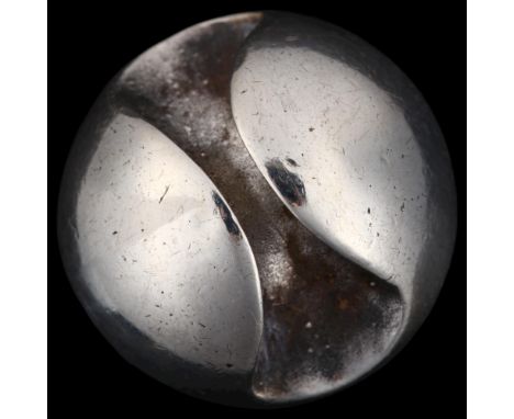 MATTI HYVARINEN - a Finnish modernist sterling silver abstract ring, designed for Sirokoru Ky, Turku 1974, setting height 19.