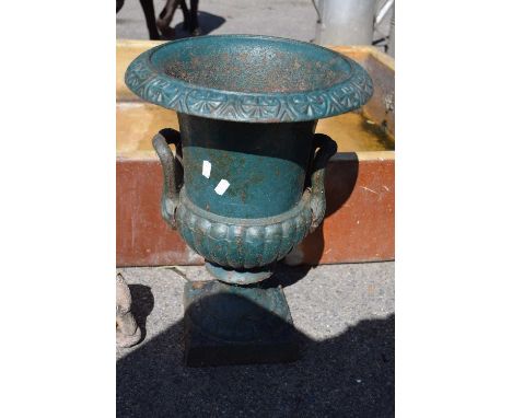 Cast iron urn/planter, height 44cm