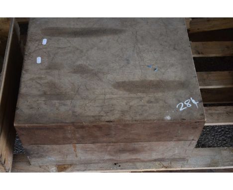 Wooden toolbox including tools, saws, planes etc