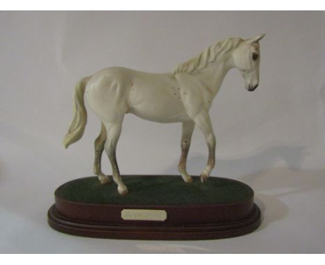 A Royal Doulton figure of Desert Orchid in matt light grey, model no. 184&nbsp;