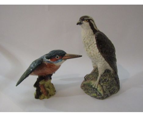 A Beswick Kingfisher, model no. 2371 together with a Beswick Osprey whisky flask, model no. 2583