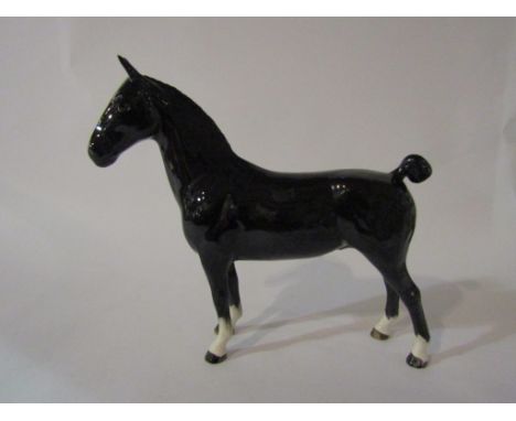 A Beswick Hackney Horse in black gloss, model no. 1361