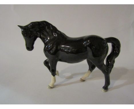 A Beswick Jogging Mare in black gloss, model no. 855