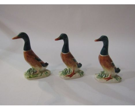 Three Beswick Mallard Ducks - standing, model no's 756/3